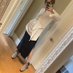 BCBG maxazria black long skirt